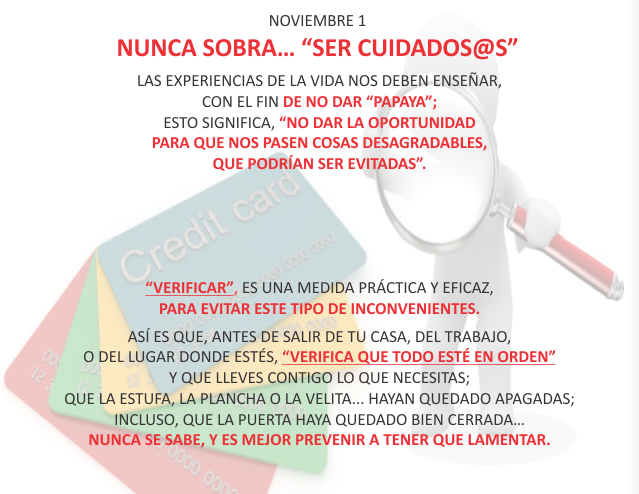 Nunca sobra... ser cuidados@s